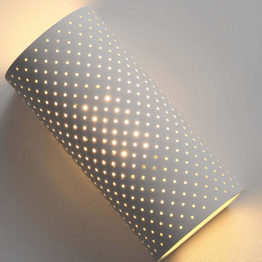 Minimalist Cylindrical Gypsum Waterproof Modern Wall Lamp