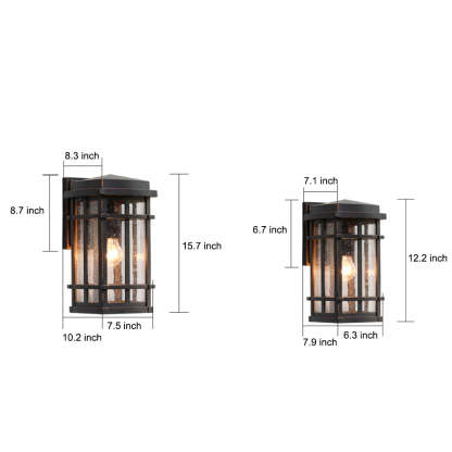 Retro Bubble Glass Modern Outdoor Wall Light