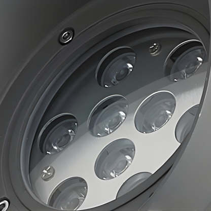 Adjustable Aluminum Black Modern Outdoor Spotlight