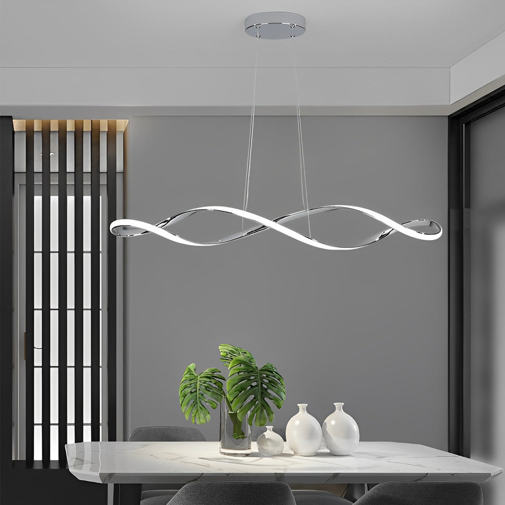 Wave Dimmable LED Modern Chandelier