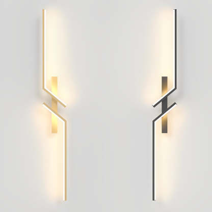 Irregular Symmetrical L Shape Creative LED Minimalist Wall Lamp Sconces Lighting-Lighom