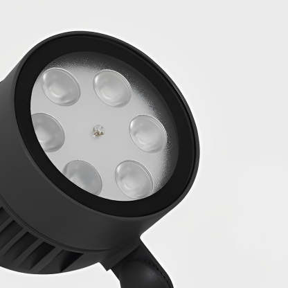 Adjustable Round LED COB Waterproof Black Modern Outdoor Spotlights-Lighom