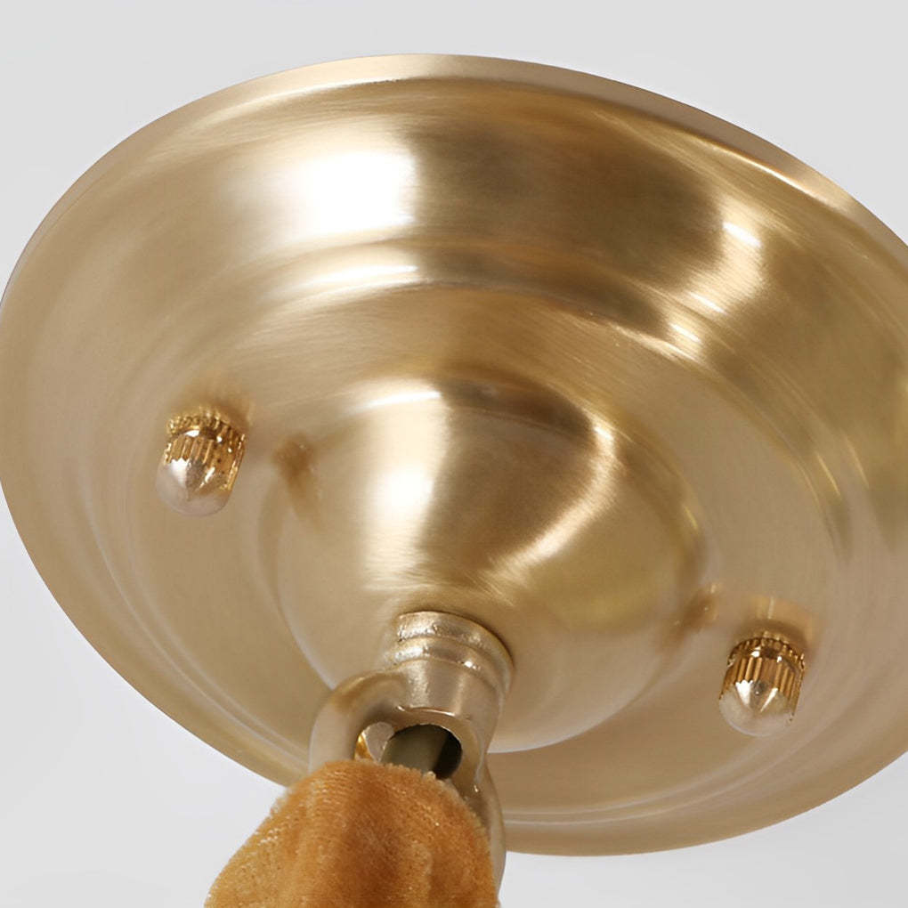 Retro Glass Copper Industrial Mini Chandelier
