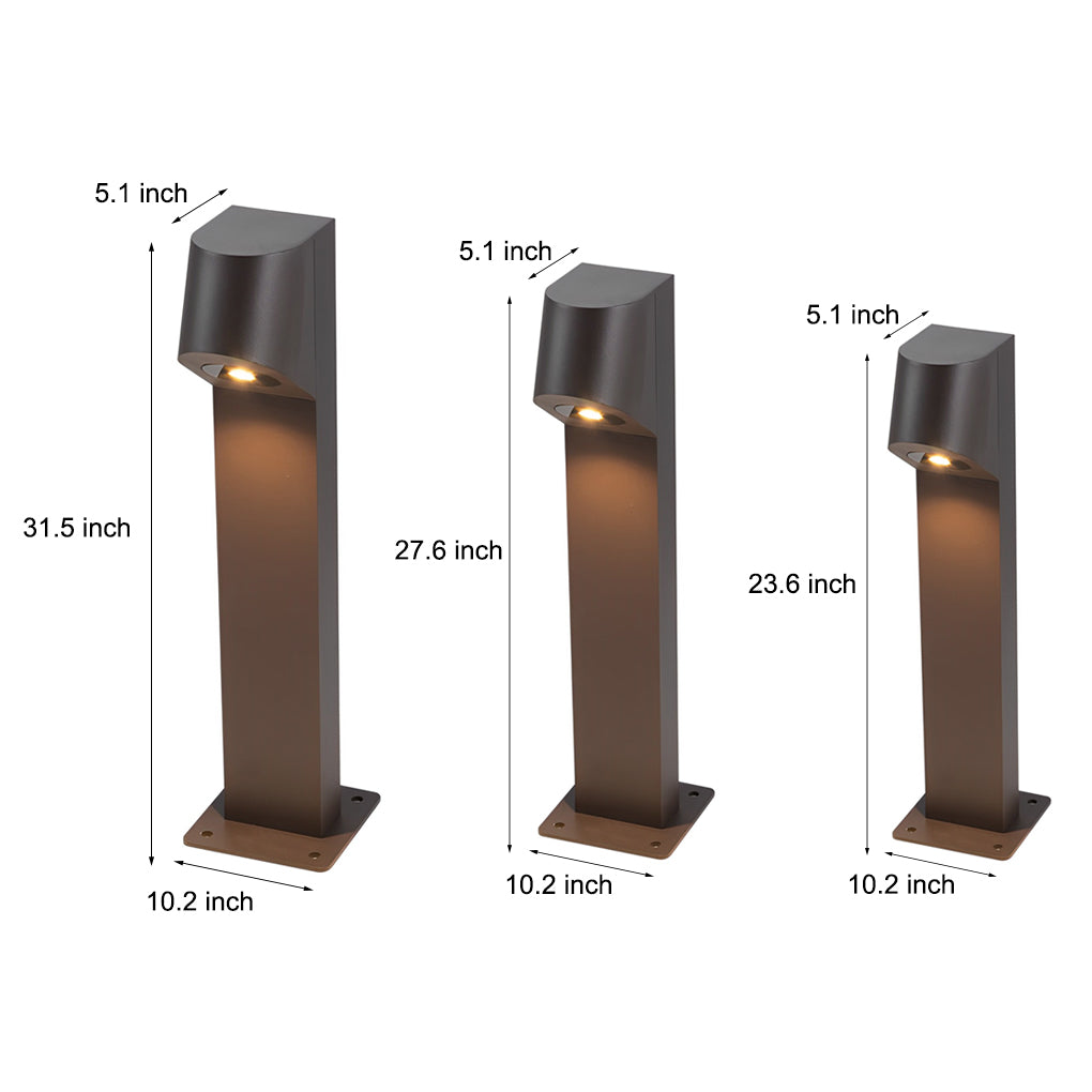 Aluminum Waterproof LED Black Modern Outdoor Light Pathway Lighting-Lighom