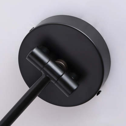 Cone Shaped Swing Arm Wall Sconces - 1-Light Wood Wall Mount Light-Lighom