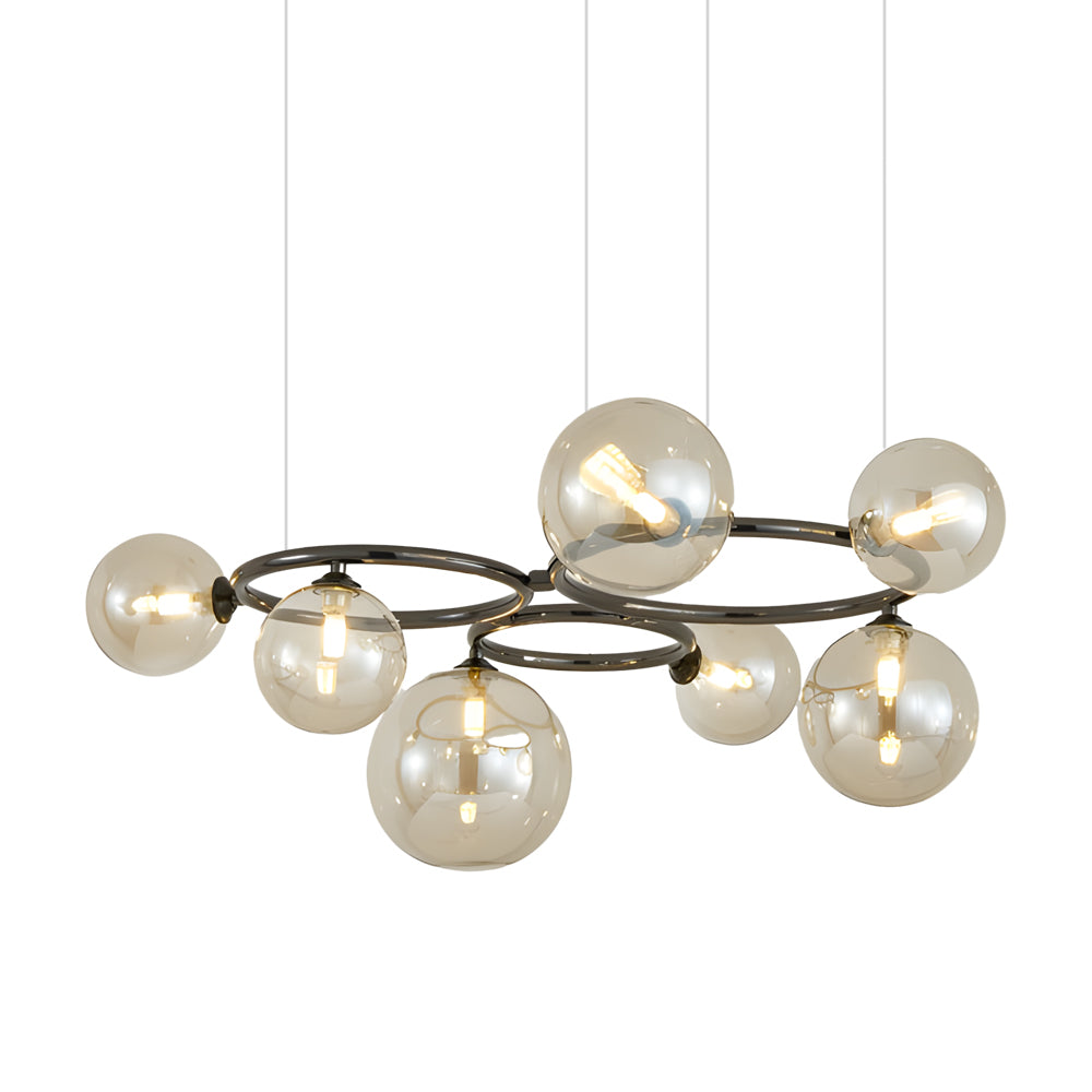 5/7/9-Light Glass Ball Circular Contemporary Chandelier