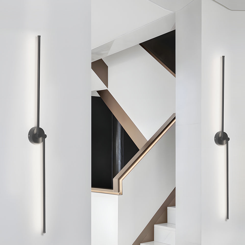 Black Modern Rotatable Linear LED Wall Sconce