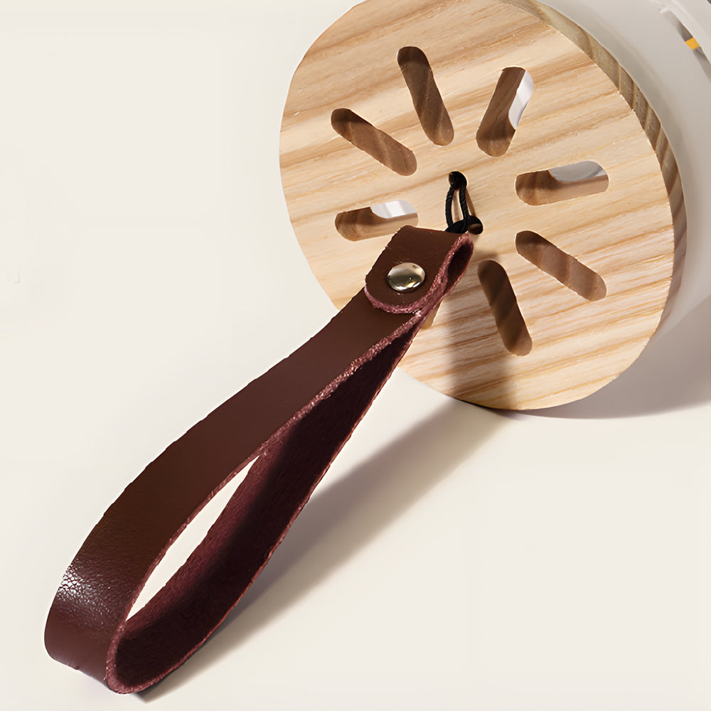 Portable Wood USB Rechargeable LED Camping Lantern-Lighom