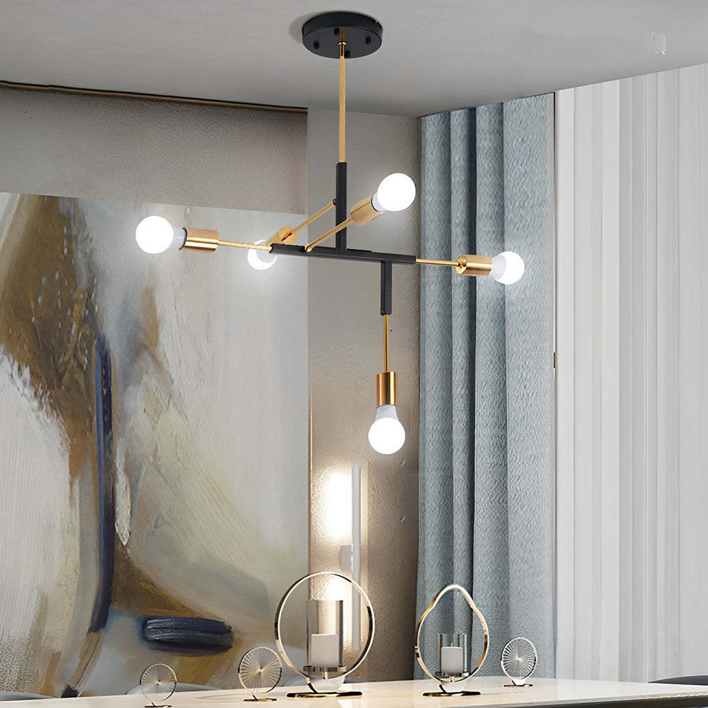 5-Light Branch Iron Modern Pendant Chandelier