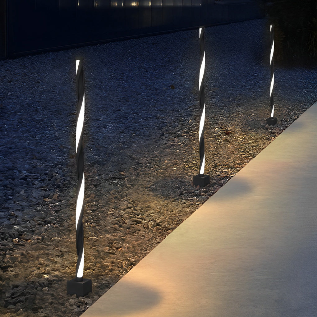 Minimalist Black Solar Lawn Path Lamp