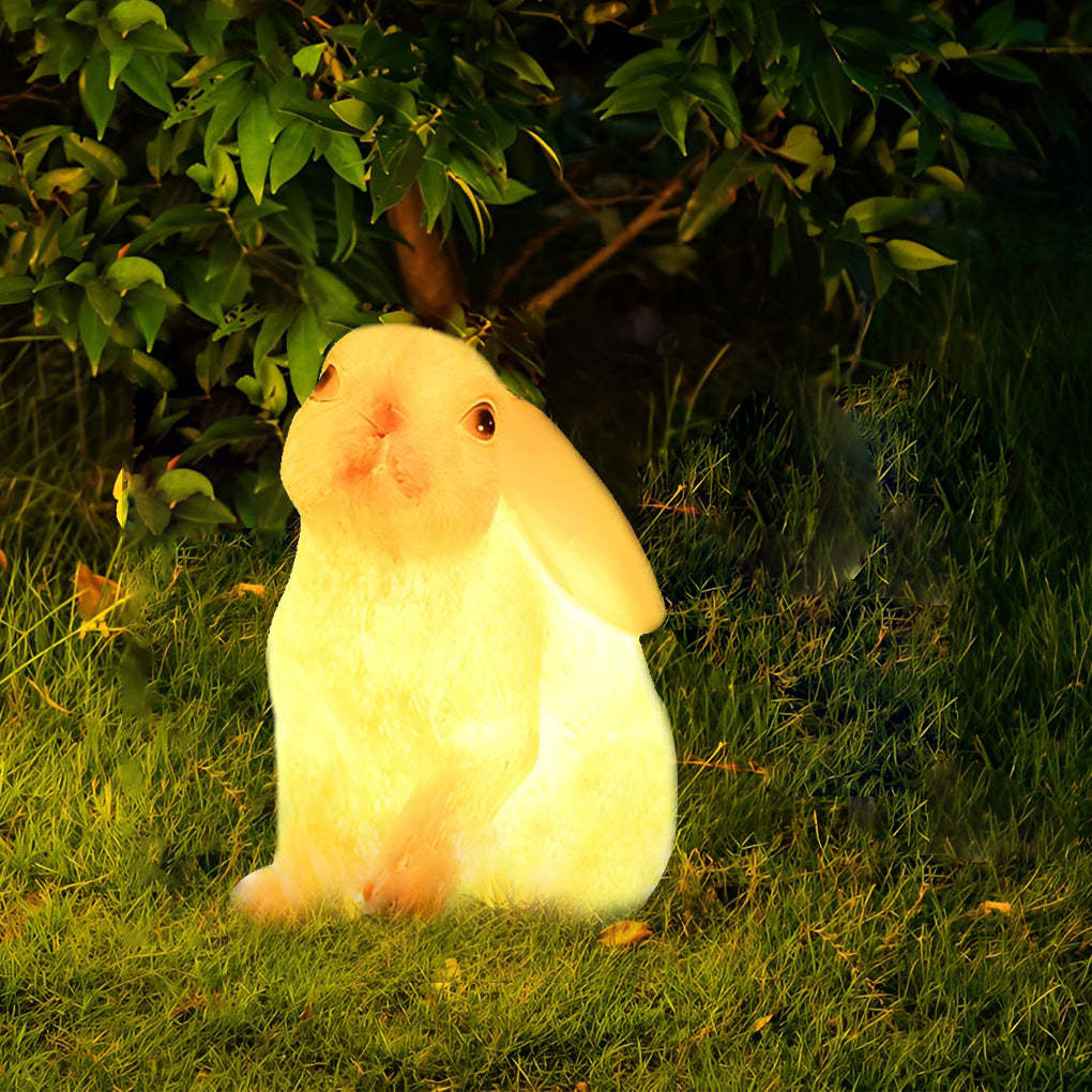 Resin and Fiberglass Rabbit Garden Lights Modern Waterproof Outdoor Lighting-Lighom