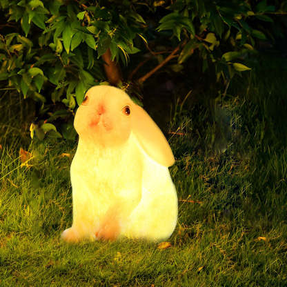 Resin and Fiberglass Rabbit Garden Lights Modern Waterproof Outdoor Lighting-Lighom