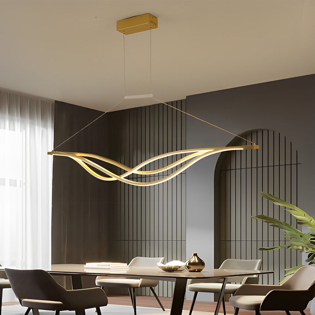 Long Wave Dimmable Remote Nordic Chandelier
