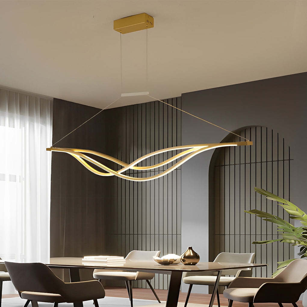 Long Wave Dimmable Remote Nordic Chandelier