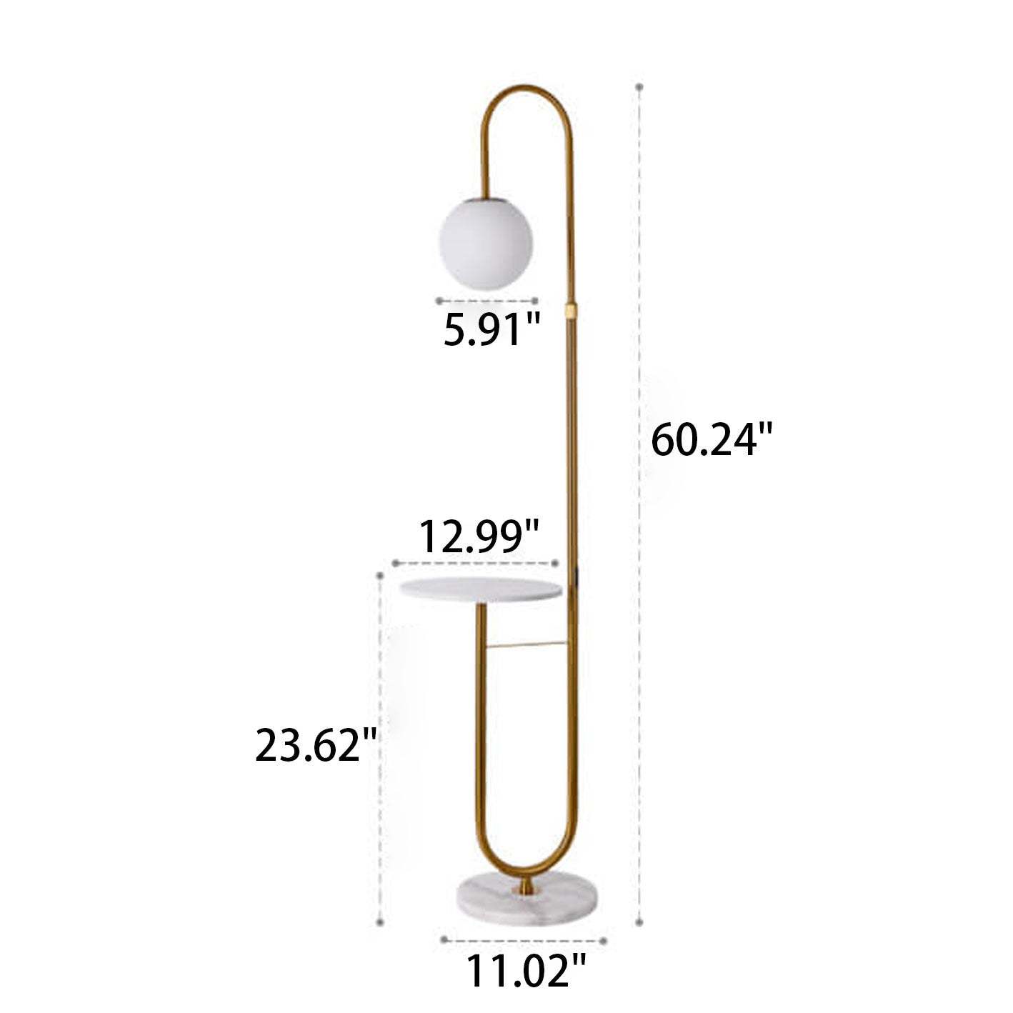 Nordic Iron Marble LED Floor Lamp