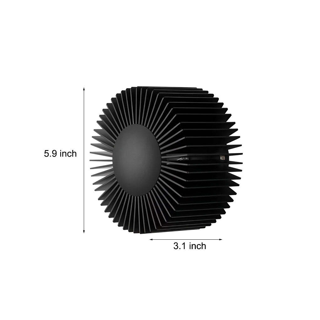Round Sun Flowers LED Creative Decor Aluminum Modern Wall Light Fixture-Lighom