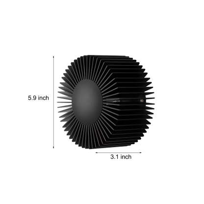 Round Sun Flowers LED Creative Decor Aluminum Modern Wall Light Fixture-Lighom