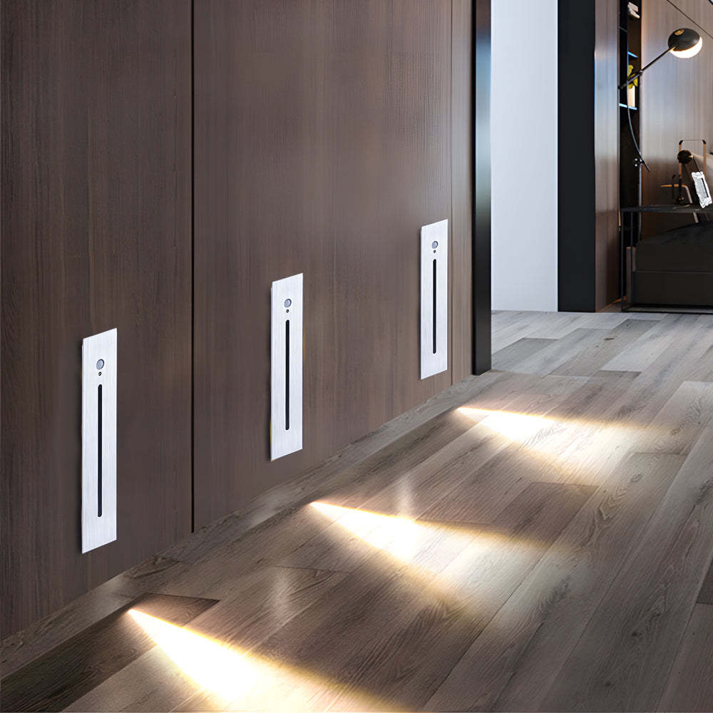 Vertical Motion Sensor LED Stair Light Wall Recessed Contemporary Lighting For Indoor and Outdoor Steps-Lighom