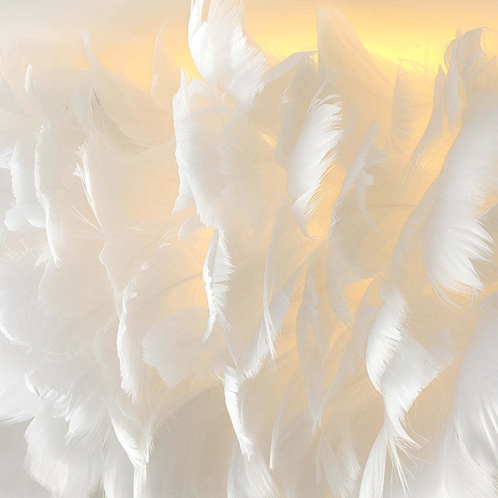 Minimalist Feather White Modern Pendant Chandelier