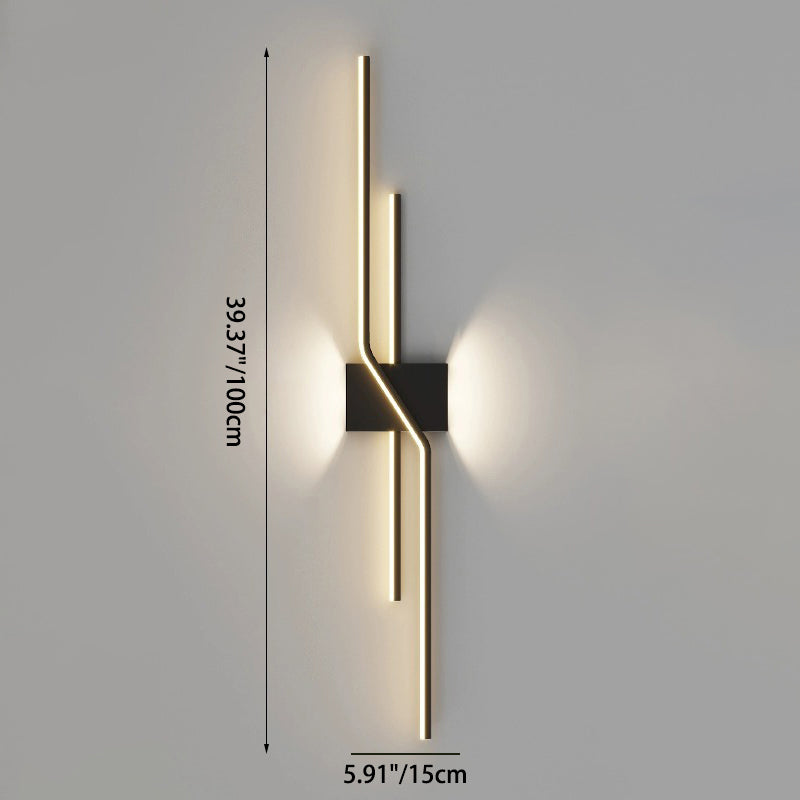 Minimalist Aluminum Geometric Straight Line LED Sconce — Warm Light (3000K) / 220V-240V For UK/AU