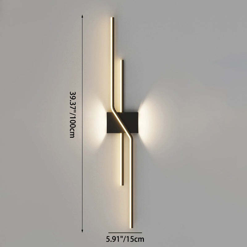 Minimalist Aluminum Geometric Straight Line LED Sconce — Warm Light (3000K) / 220V-240V For UK/AU