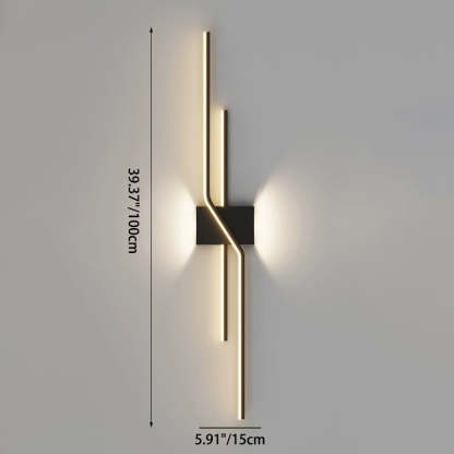 Minimalist Aluminum Geometric Straight Line LED Sconce — Warm Light (3000K) / 220V-240V For UK/AU