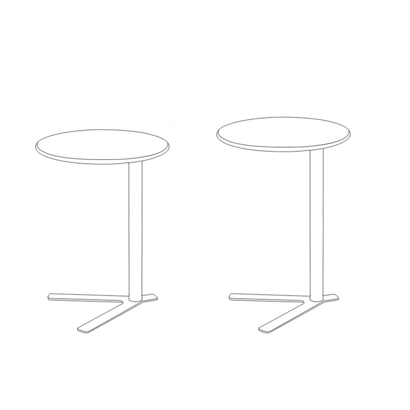 Scandinavian V-Base Iron End Table