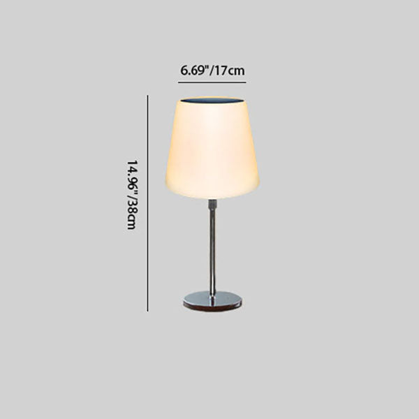 Solar Modern Iron Cylinder Outdoor LED Table Lamp