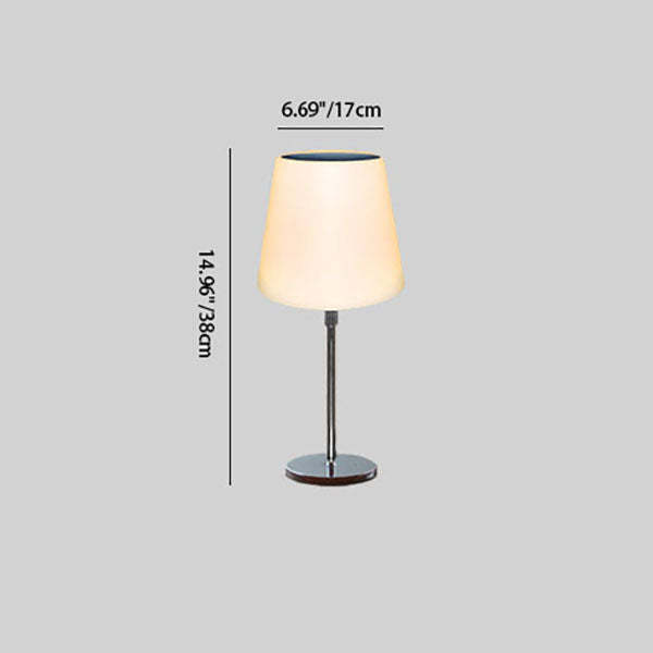Solar Modern Iron Cylinder Outdoor LED Table Lamp
