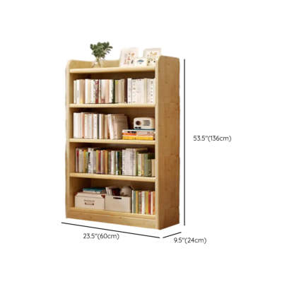 Natural Rustic Wood Narrow Bookcase