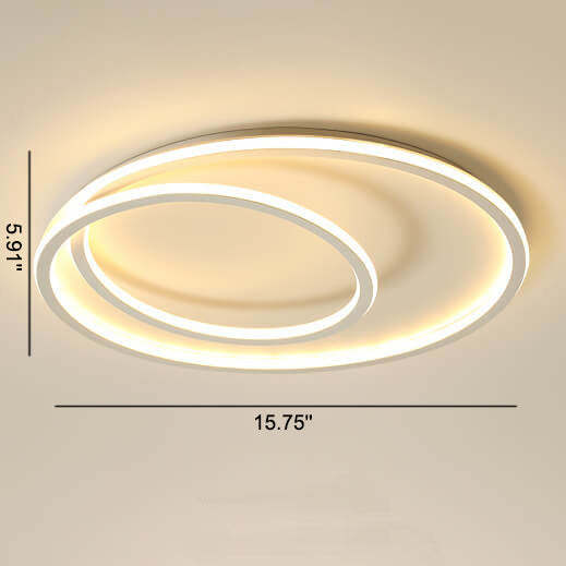 Nordic Minimalist Double Circle LED Flush Mount Light