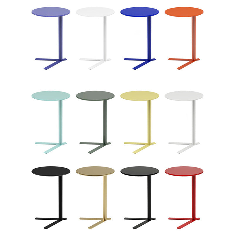 Scandinavian V-Base Iron End Table