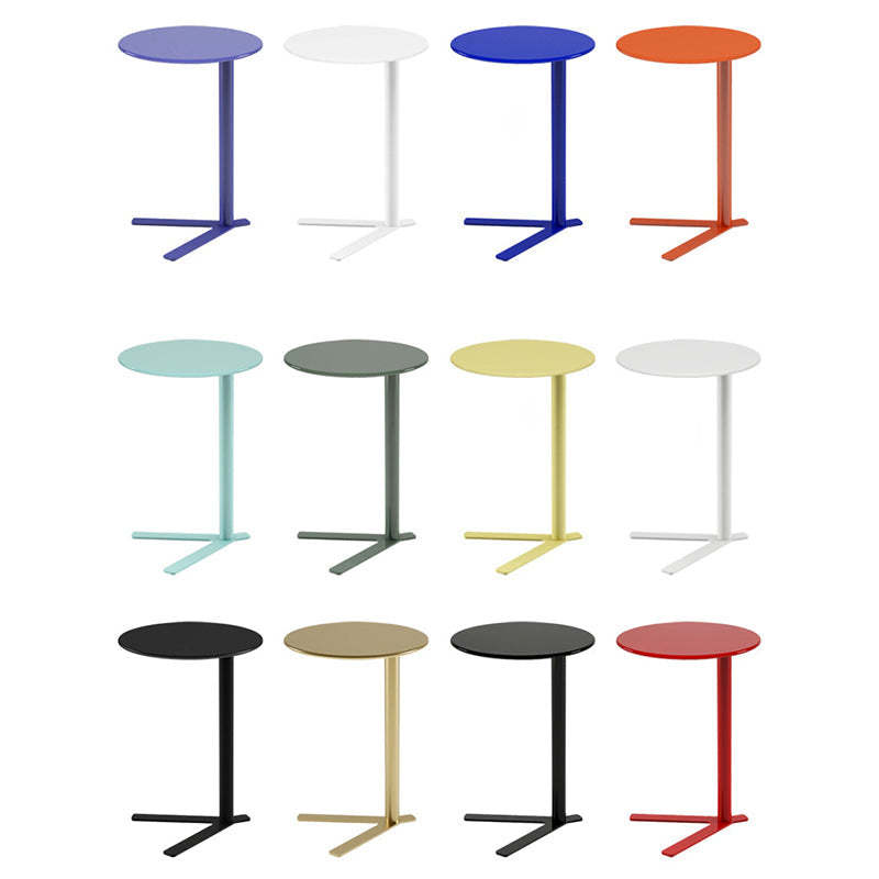 Scandinavian V-Base Iron End Table