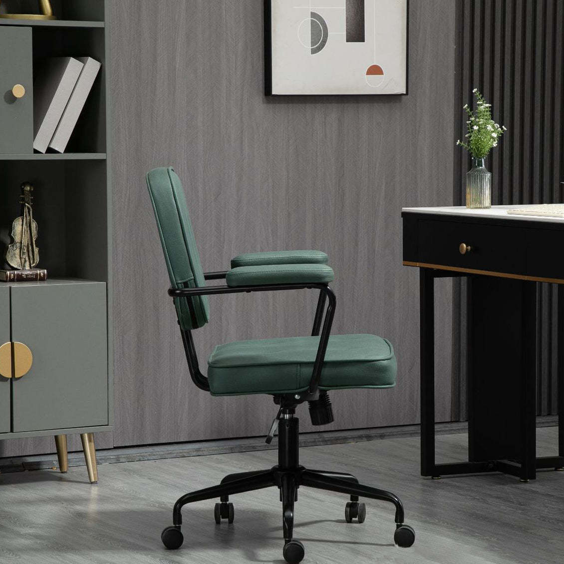 Scandinavian Fabric Wood Steel Nylon Desk Chair