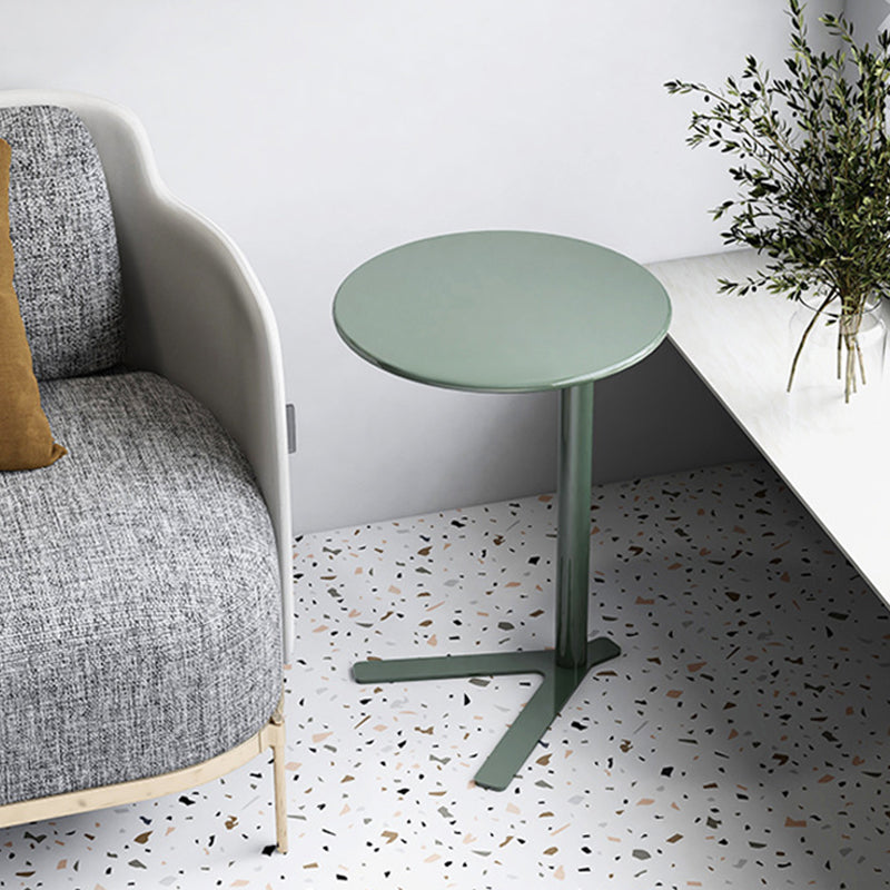 Scandinavian V-Base Iron End Table — Orange