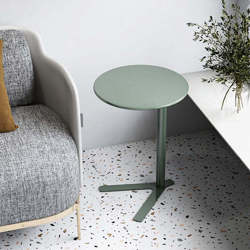 Scandinavian V-Base Iron End Table — Orange