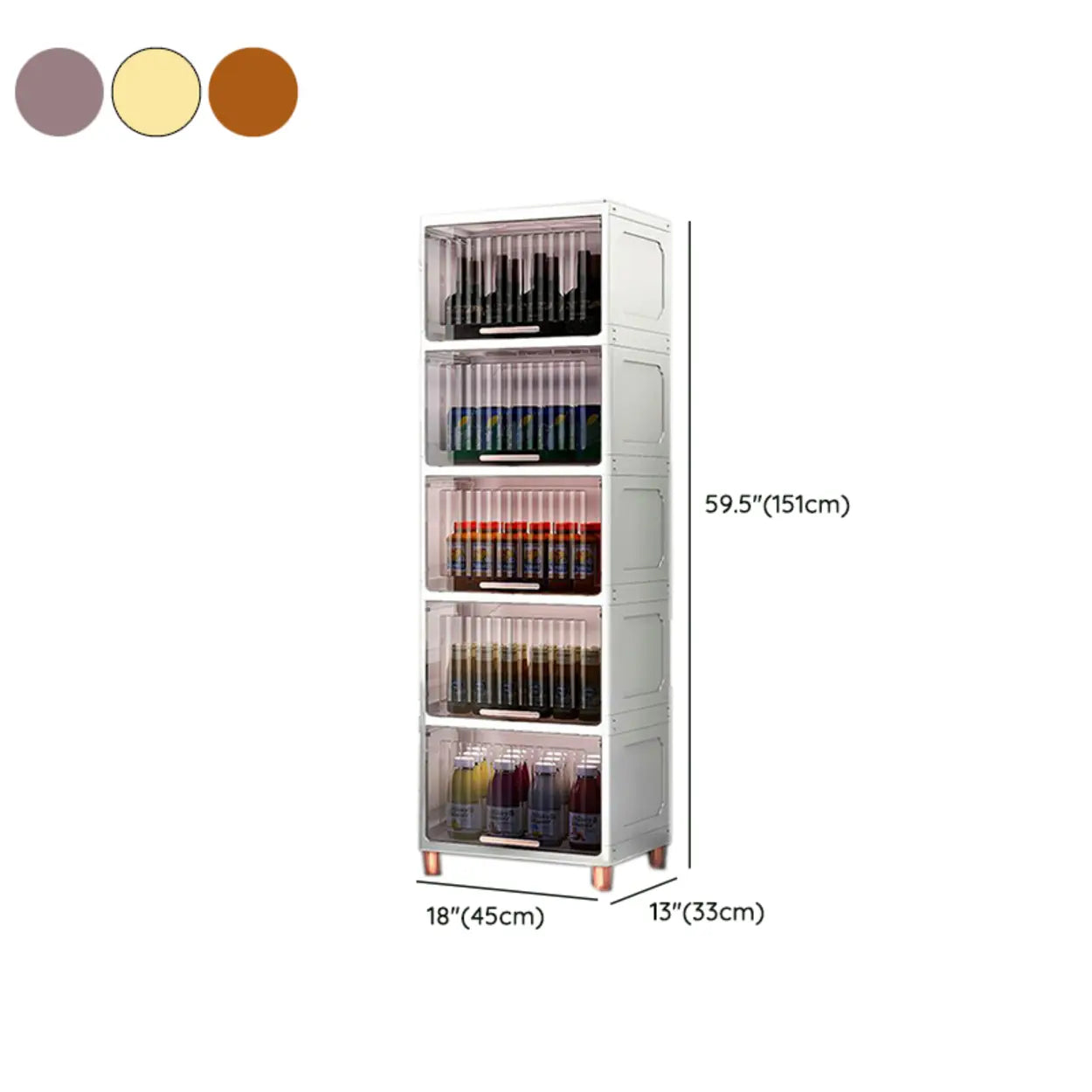 Gray Acrylic Vertical Lingerie Organizer Chest