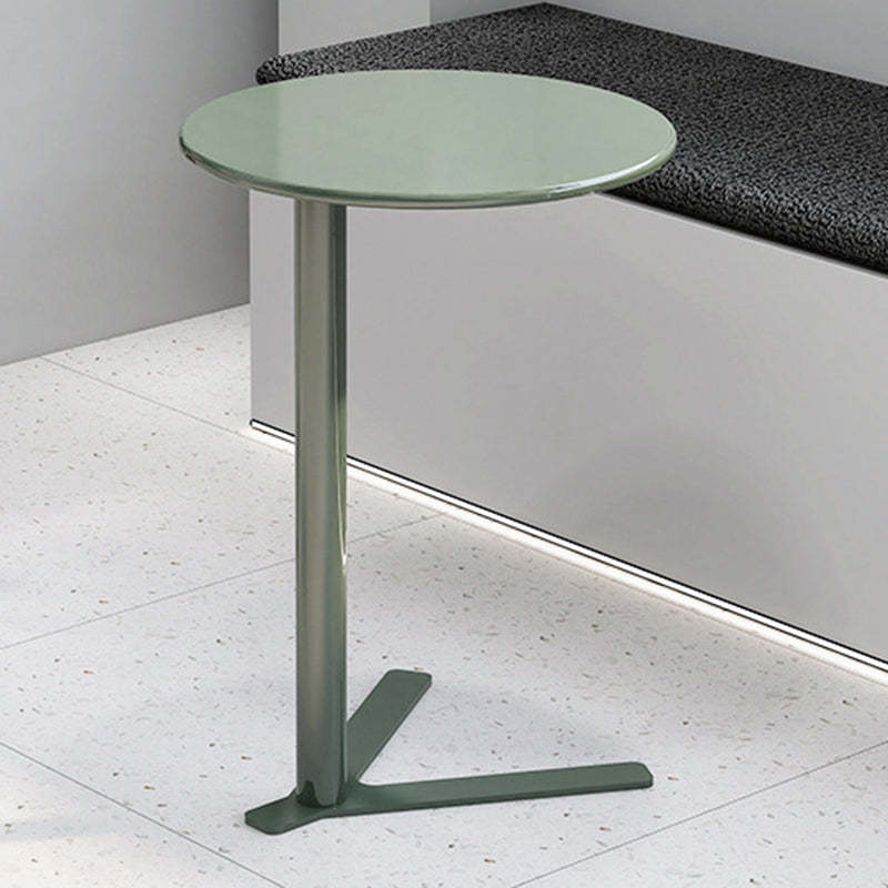 Scandinavian V-Base Iron End Table — Gold