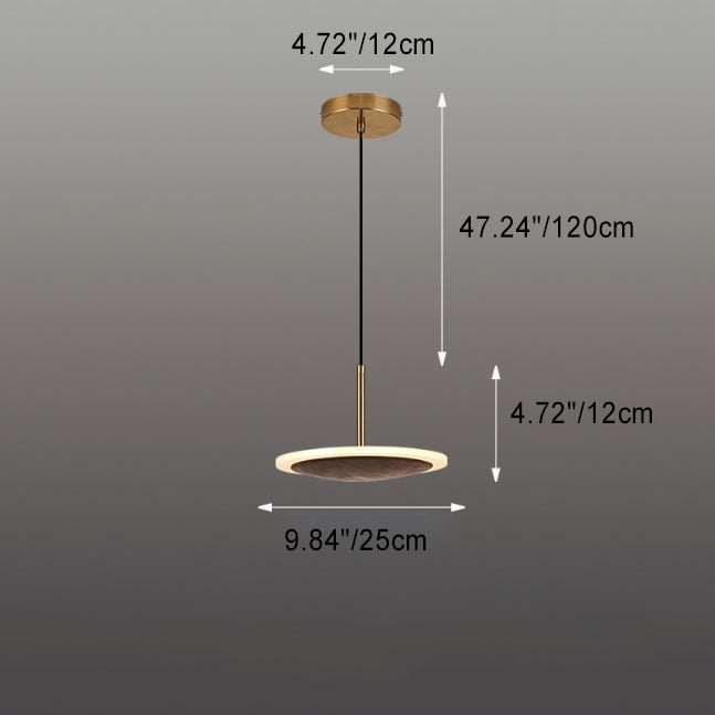 Modern Brown Walnut Wood LED Pendant Light — 220V-240V For UK/AU
