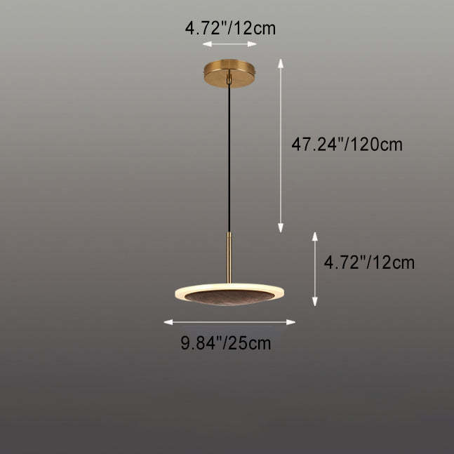Modern Brown Walnut Wood LED Pendant Light — 220V-240V For UK/AU
