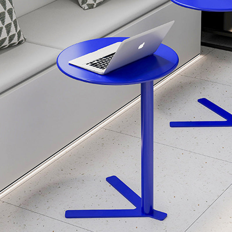 Scandinavian V-Base Iron End Table