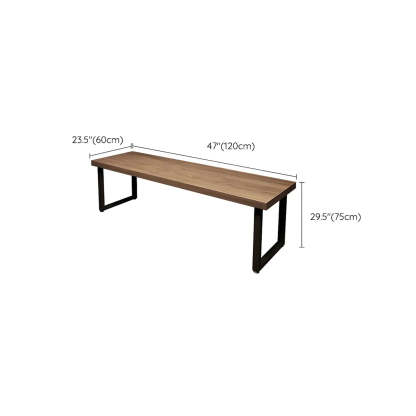 Brown Wood Iron Sled Double Gaming Desk