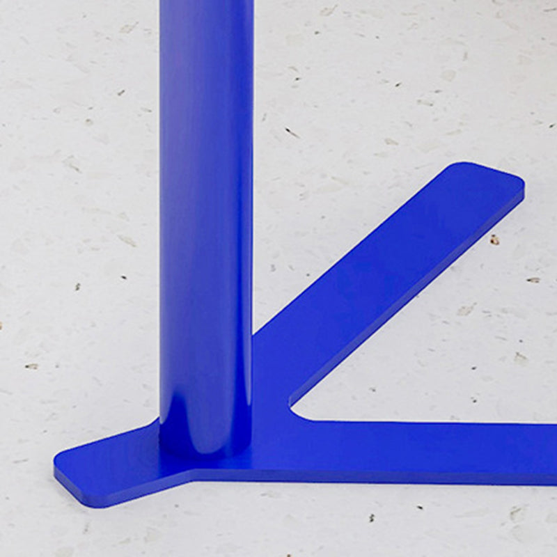 Scandinavian V-Base Iron End Table — Red