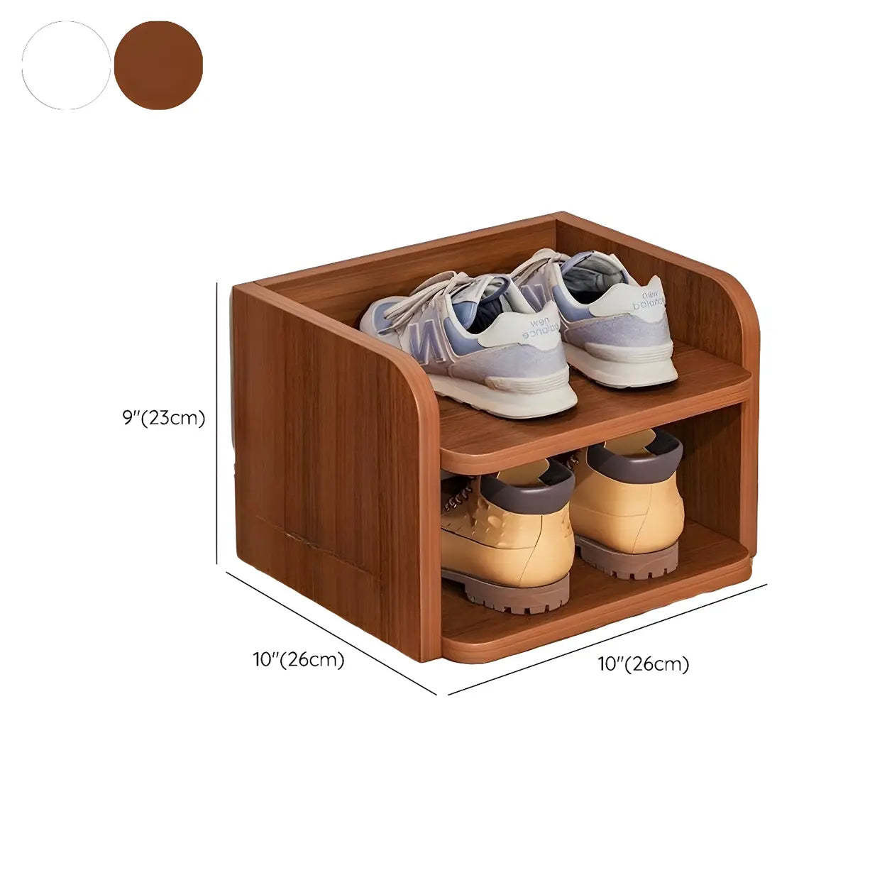 Tall Wood Entryway Shoe Rack