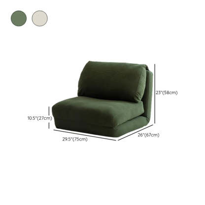 Beige Corduroy Reclining Convertible Chair