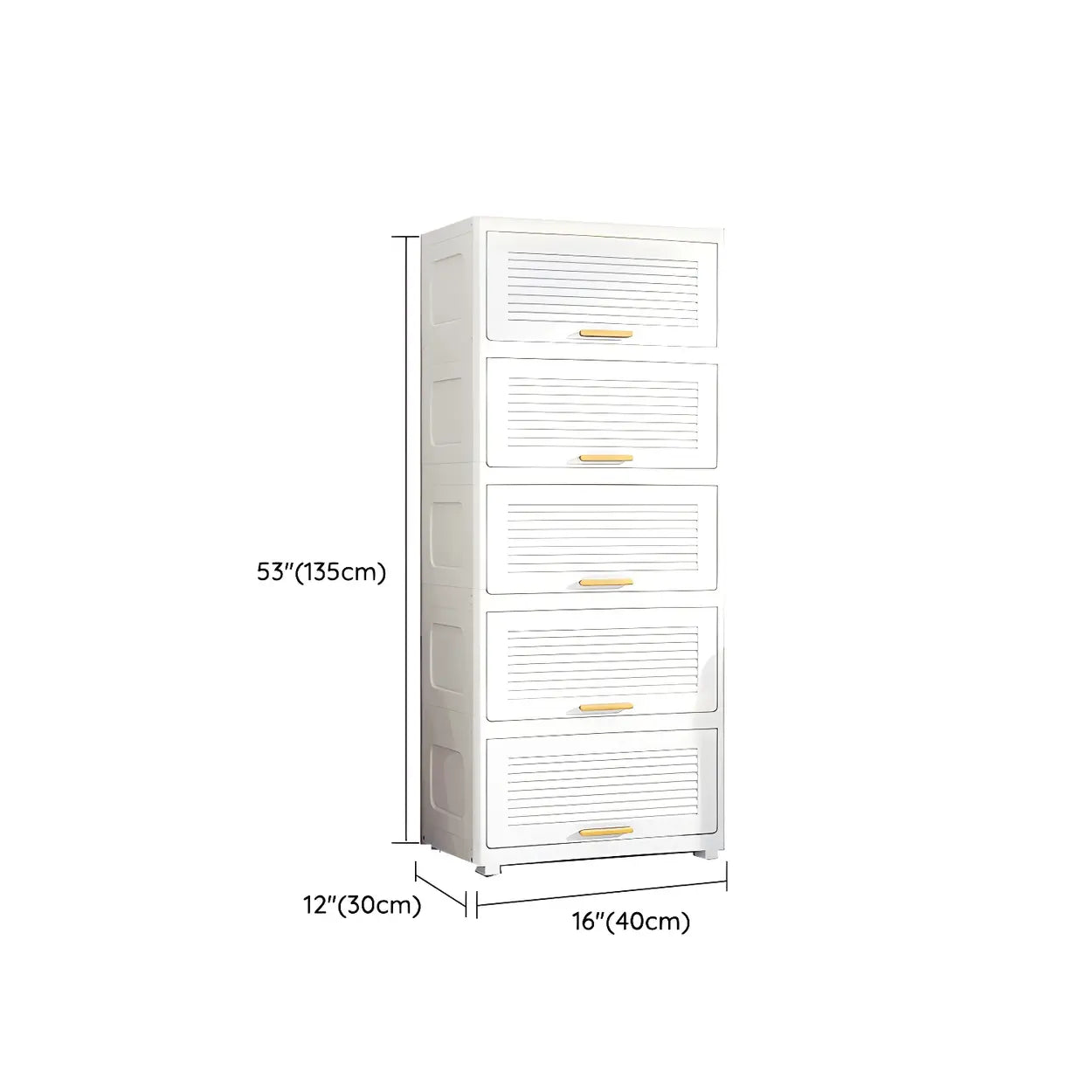 White Acrylic Tall Vertical Lingerie Chest