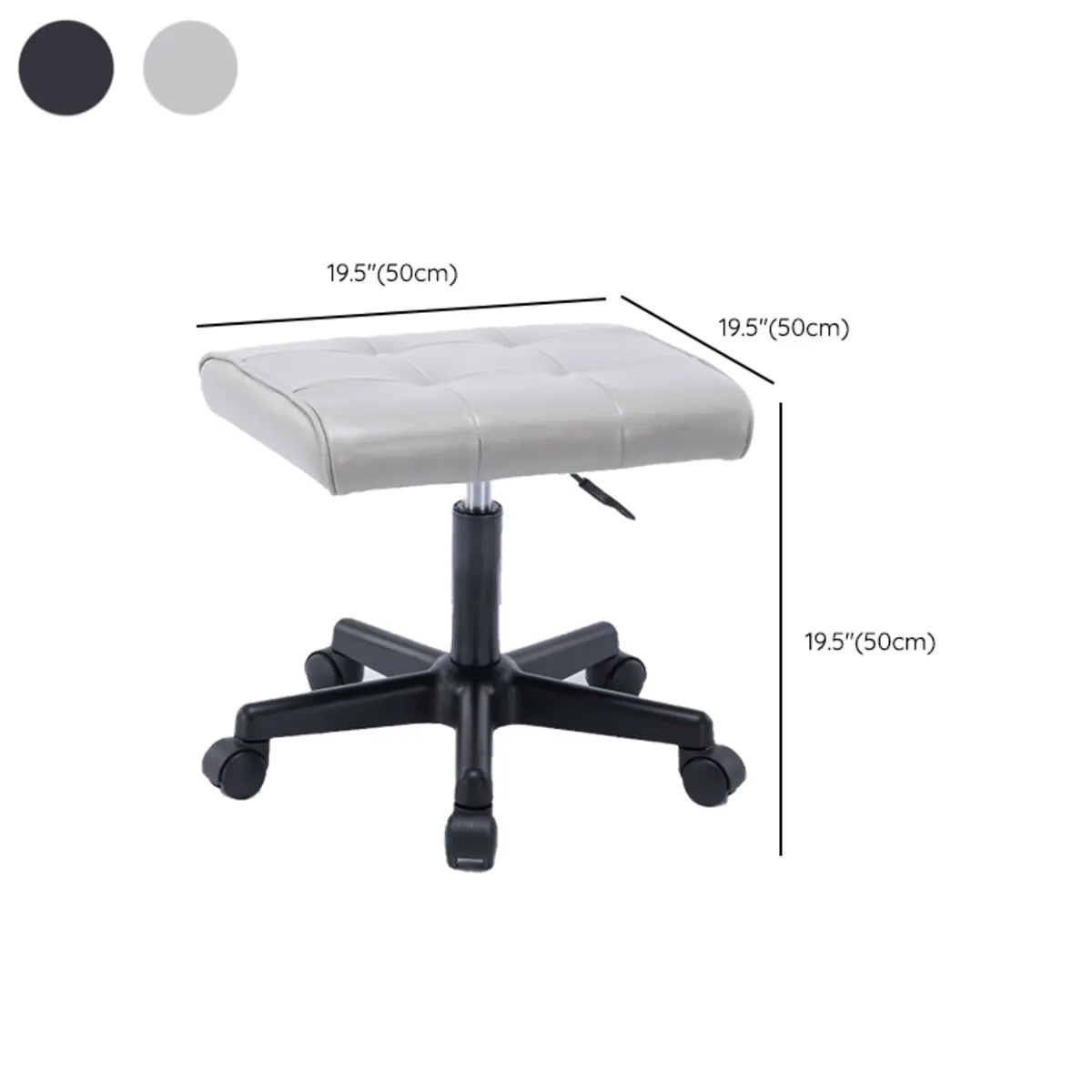 Modern Orange Backless Synthetic Office Stool