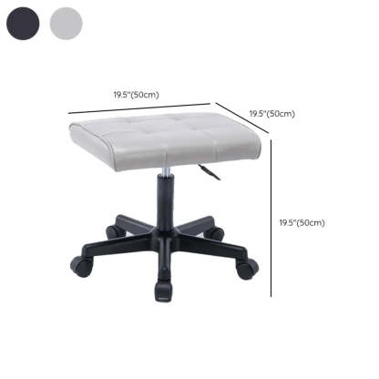 Modern Orange Backless Synthetic Office Stool