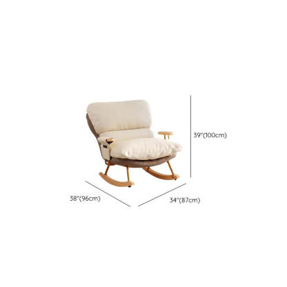 Stain-Resistant Recessed-Arm Rocking Chair