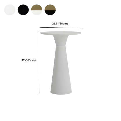 Minimalist Modern Round Wood Pedestal Bar Table for Two